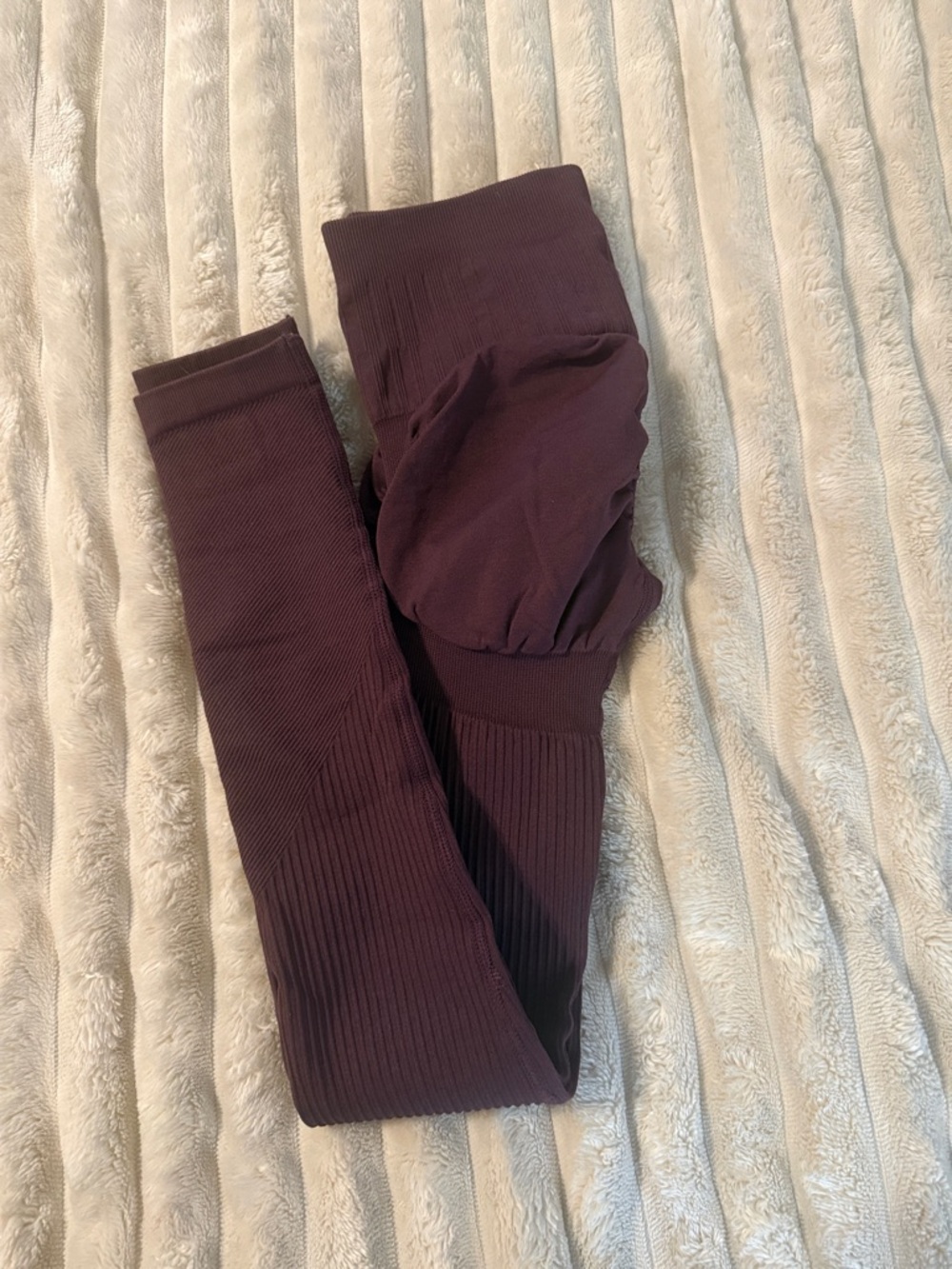BuffBunny waterfall Leggings - Plum